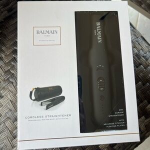 Balmain Cordless Straightener And Heat Resistant Pouch In Black Brand New $475
